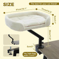 Load image into Gallery viewer, 360 Rotating Cat Desk Bed in plush white, product shot back angled view of the clamped desktop mount, easy install cat furniture.