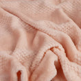 Load image into Gallery viewer, Cloudsoft Waffle-Weave in Coral Fleece, product shot of folded texture with puckered folds, a cat blanket crate liner.