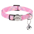 Load image into Gallery viewer, blush plaid personalized cat collar the charm engraved name tag