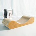 Load image into Gallery viewer, MeowShelf Aalto ergonomic cat scratcher lounger with architectural wave design.