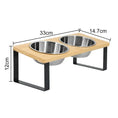 Load image into Gallery viewer, Vet-recommended ergonomic angle of MeowShelf Kanto anti-vomit cat bowls.