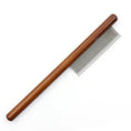 Load image into Gallery viewer, Dimensions and sizing of MeowShelf Kura solid wood detangling cat comb.