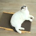 Load image into Gallery viewer, Steep vertical incline mode of MeowShelf Trio natural wood cat scratcher.