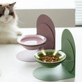 Load image into Gallery viewer, Heavy-duty metal magnetic base of minimalist MeowShelf Aura cat bowl.
