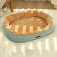 Load image into Gallery viewer, Thick supportive base of MeowShelf Cloud Oasis orthopedic calming cat bed.