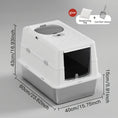 Load image into Gallery viewer, Dimensions of MeowShelf Nomi enclosed stainless steel cat litter box.