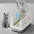 Load image into Gallery viewer, Spacious interior of MeowShelf Nomi enclosed stainless steel litter pan.