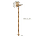 Load image into Gallery viewer, JUTE Climbing Rope in natural jute, measurement display with vertical alignment, a space-saving cat tree for apartments.