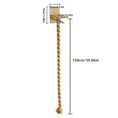 Load image into Gallery viewer, JUTE Climbing Rope in natural jute, measurement focus on vertical dimensions creating a vertical territory for indoor cats.