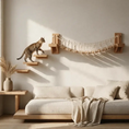 Load image into Gallery viewer, cat-climbing-wall-steps-to-the-highline-wall-mounted-cat-bridge
