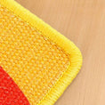 Load image into Gallery viewer, Close-up of natural sisal weave and stitched edge on The Gallery cat wall scratcher in Golden Sunflower