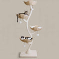 Load image into Gallery viewer, Lotus Tower 2 in Japandi Rattan, product shot angled view of the branching design, a cat tree that looks like a tree.