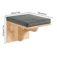 Load image into Gallery viewer, Skywalk cushioned cat wall shelf rear view — floating cat bed shelf, modular wall cat furniture