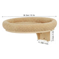 Load image into Gallery viewer, Skywalk cat wall shelf with plush lining — comfortable wall-mounted cat bed shelf, modular design
