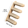 Load image into Gallery viewer, Skywalk sisal climbing ladder 4-step — wall-mounted cat steps, modular cat wall furniture