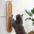 Load image into Gallery viewer, Vertical Vista Wall-Mount Scratcher in wood and sisal, cat interaction side view of rounded corner vertical design, a stylish cat furniture scratcher.