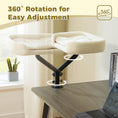 Load image into Gallery viewer, 360 Rotating Cat Desk Bed in plush white, angled side view of the double perch, luxury cat furniture for multiple cats.
