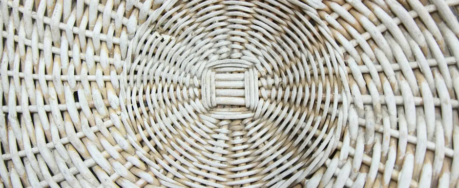 Detail of natural hand-woven rattan material, highlighting the durable construction and rustic finish used in our cat furniture.