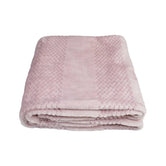 Cloudsoft Waffle-Weave in Coral Fleece, product shot side fold perspective of soft thick texture, a kitten heat pad cover.
