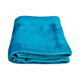 Cloudsoft Waffle-Weave in Coral Fleece, product shot folded top corner of textured waffle plush, the softest cat bed texture.