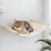 wall-mounted-cat-hammock-origami-cat-lounging-japandi-corner