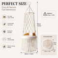 Load image into Gallery viewer, boho-fringe-macrame-cat-hammock-aura-swing-medium-30cm-size-guide
