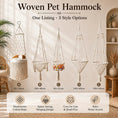Load image into Gallery viewer, macrame-hanging-cat-bed-aura-swing-one-listing-five-style-options-living-room

