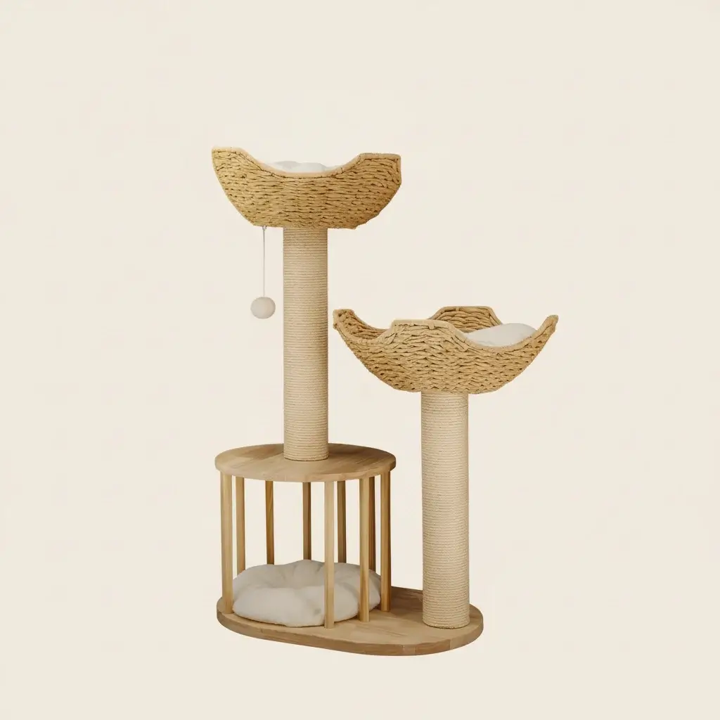 modern-cat-tree-the-hanami-duo-woven-baskets-white-background