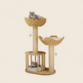 Load image into Gallery viewer, cat-tree-with-condo-the-hanami-duo-cat-resting-top-basket
