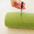 Load image into Gallery viewer, close-up-textured-green-fabric-surface-no-drill-scratcher-material
