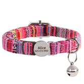 berry weave personalized breakaway cat collar the charm engraved tag