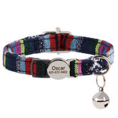 midnight weave personalized breakaway cat collar the charm engraved tag