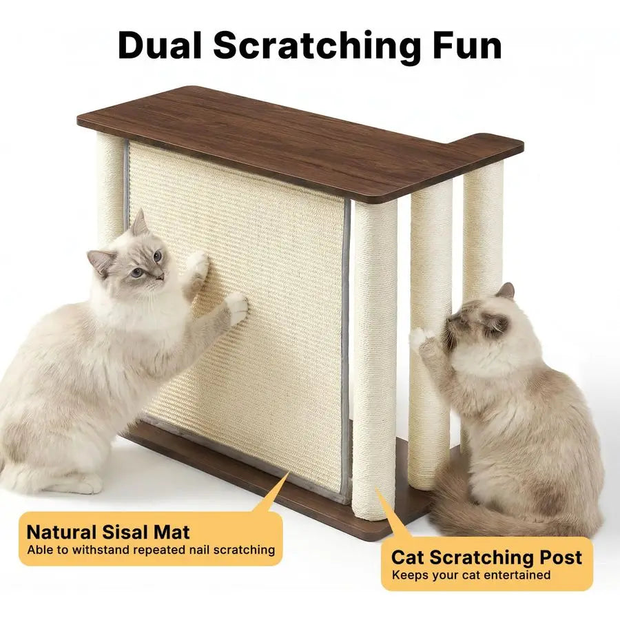 dual scratching fun garrison natural sisal mat and corner post ragdoll