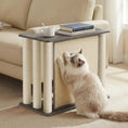 Load image into Gallery viewer, fluffy cat using garrison scratcher sisal panel sofa arm position
