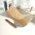 Load image into Gallery viewer, Dimensions of MeowShelf Aalto ergonomic cardboard cat scratcher lounger.
