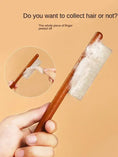 Load image into Gallery viewer, Premium eco-friendly natural wood handle of MeowShelf Kura grooming comb.
