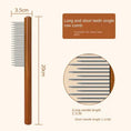 Load image into Gallery viewer, Chemical-free gentle stainless steel teeth on MeowShelf Kura cat comb.
