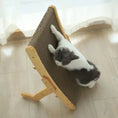 Load image into Gallery viewer, Close-up of high-density corrugated cardboard on MeowShelf Trio scratcher.
