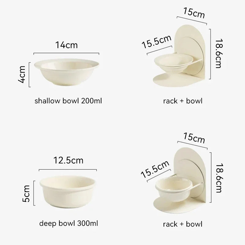 Whisker-friendly wide opening on MeowShelf Aura elevated ceramic cat bowl.