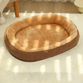 Dimensions guide for MeowShelf Cloud Oasis washable calming cat bed sizes.