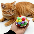 Load image into Gallery viewer, Soft plush texture ball from MeowShelf Kinetic Trio interactive set.
