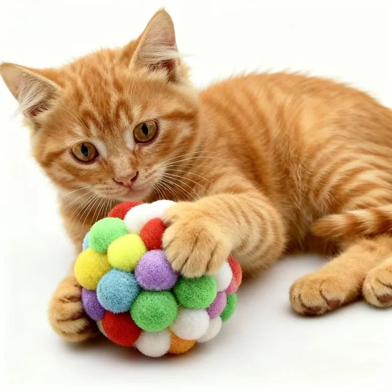 Erratic elastic bell ball from MeowShelf Kinetic Trio for indoor cats.