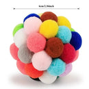 Close-up detail of premium materials on MeowShelf Kinetic Trio cat balls.