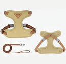 The Lumina premium escape-proof cat harness and leash set in beige, featuring a comfortable V-neck design.