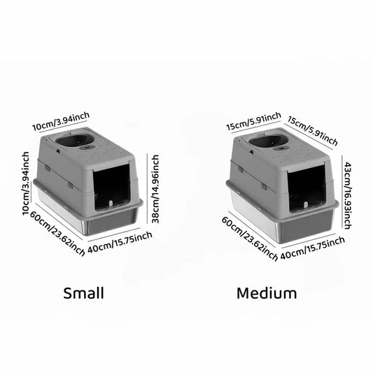 Medical-grade rust-proof steel base of MeowShelf Nomi premium litter box.