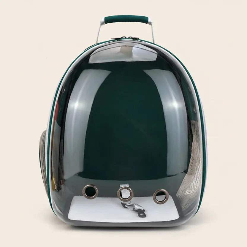 MeowShelf Panorama clear bubble cat backpack space capsule carrier.