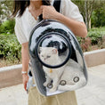Load image into Gallery viewer, Front view of MeowShelf Panorama transparent polycarbonate cat backpack.
