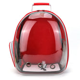 Breathable back panel mesh on MeowShelf Panorama ergonomic cat backpack.
