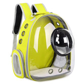 Dimensions and sizing guide for MeowShelf Panorama clear cat backpack.
