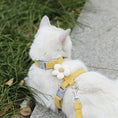 Load image into Gallery viewer, Secure metal D-ring detail on MeowShelf Petal Stroll escape-proof harness.
